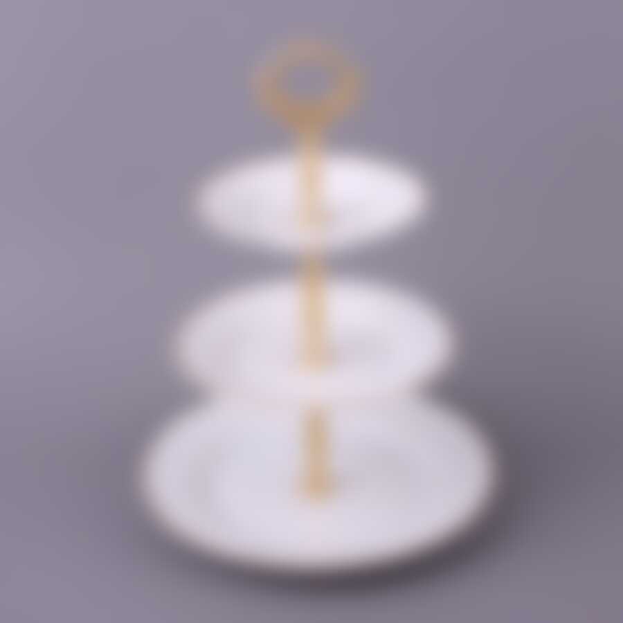 Фруктовница трехъярусная "ОФЕЛИЯ 662" высота 33 см диаметры 25/19/15 см