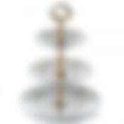 Фруктовница трехъярусная "ГУСИ" высота 33 см диаметры 25/19/15 см