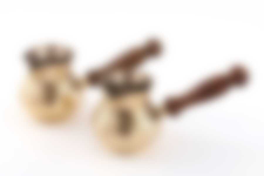 Набор турок резных из 2 шт. латунь высота 9 см