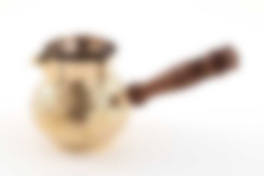 Турка резная латунь, объем 600 мл, высота 11 см