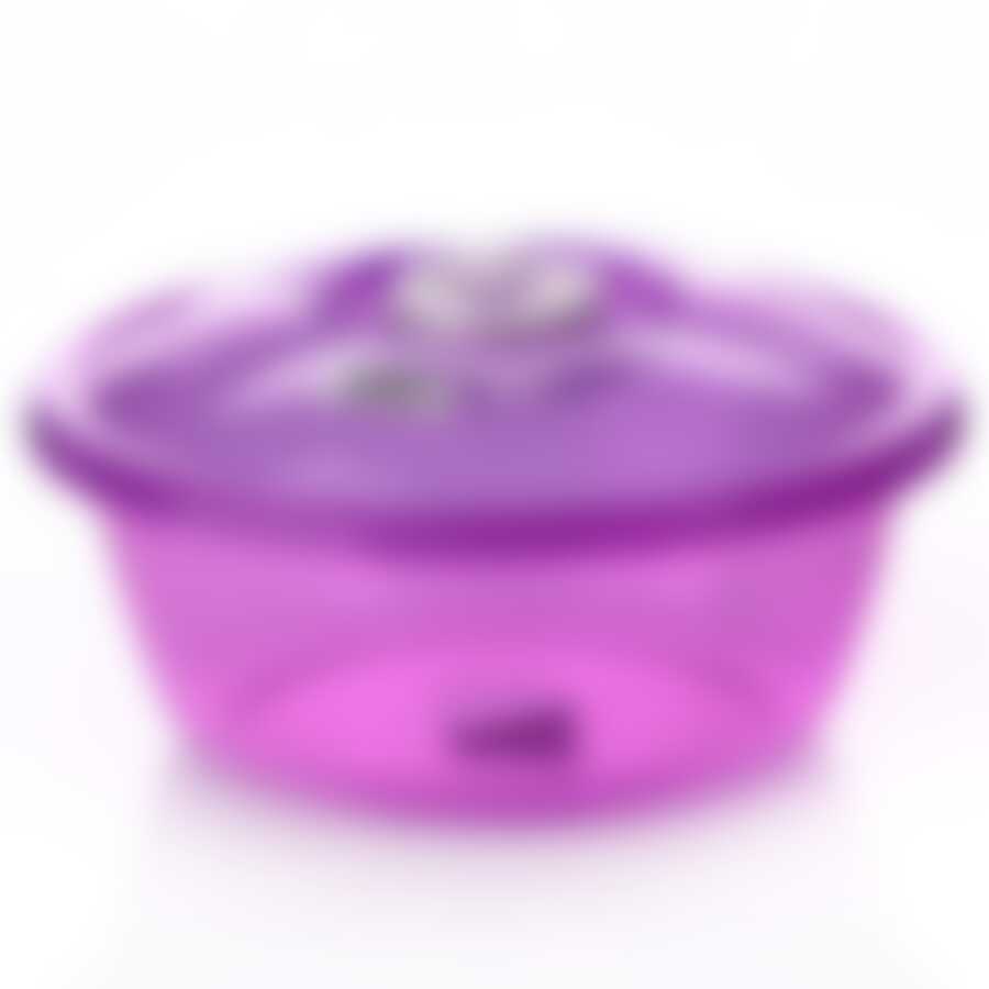 Миска прозрачная круглая Dunya Plastik с крышкой, объем 14 л ( в ассортименте)