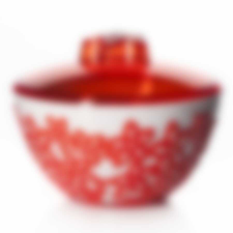 Сахарница с крышкой "Виктория", объем 0,5 л (красная)