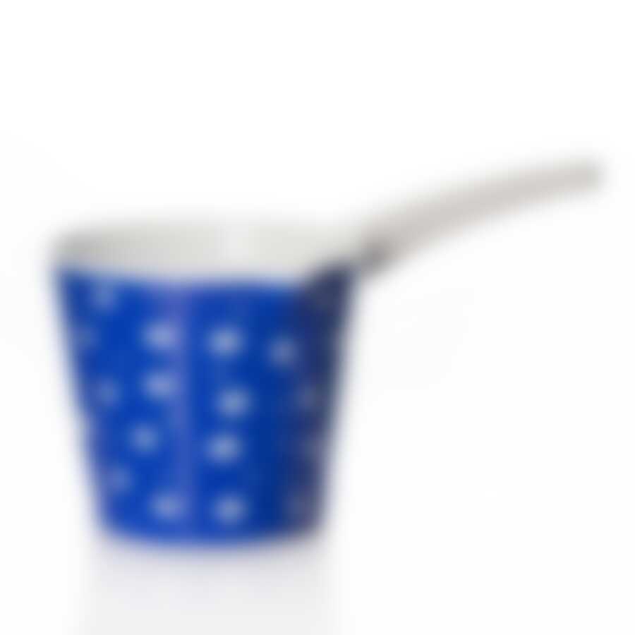 Ковш "Горошек", объем 1,5 л (белый с синим)