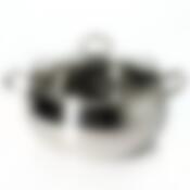 Кастрюля со стеклянной крышкой, диаметр 24 см, объем 5,3 л (металлические ручки)