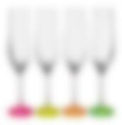 Набор бокалов для шампанского из 4 шт. "NEON FROZEN" 190 мл.