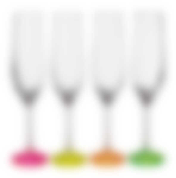 Набор бокалов для шампанского из 4 шт. "NEON FROZEN" 190 мл.