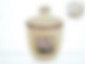 Банка для сыпучих продуктов "Розовый ирис" d=9,5см h=13,5см v=400мл (конус) (подарочная упаковка)