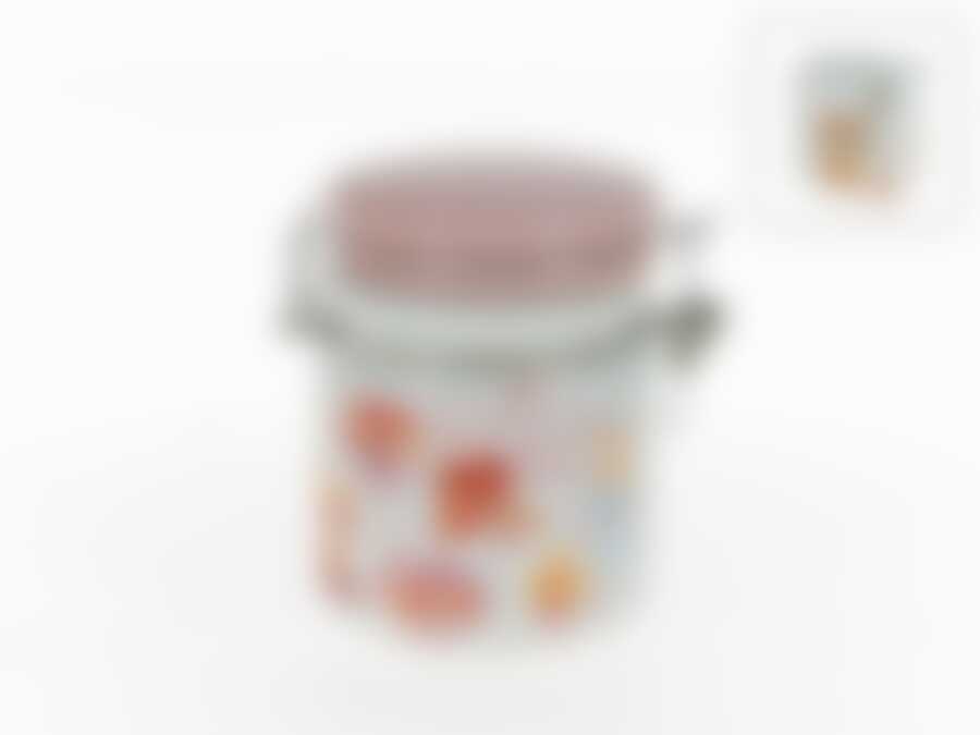 Банка для сыпучих продуктов (клипс) "Бисквит" d=11см h=15см v=800мл (подарочная упаковка)