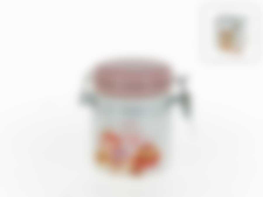 Банка для сыпучих продуктов (клипс) "Бисквит" d=7,5см h=10,5см v=300мл (подарочная упаковка)