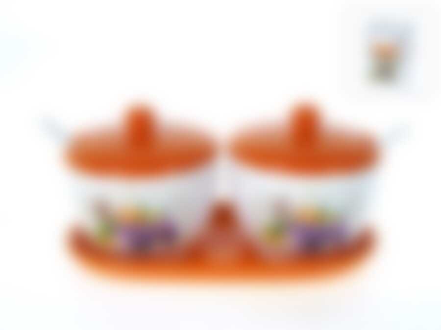 Набор банок для сыпучих продуктов Polystar "Provence", с ложками, 5 предметов