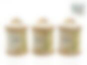 Банки для сыпучих продуктов, набор 3шт. "Bamboo" d=7см h=10см v=200мл (подарочная упаковка)