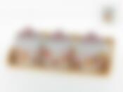 Банки для сыпучих продуктов, набор 3шт. "Бисквит" d=10см h=11см v=550см (32,5*11,5*12,5см) (на деревянной подставке) (подарочная упаковка)