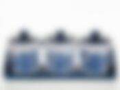 Банки для сыпучих продуктов, набор 3шт. "Орнамент" d=9,5см h=13см v=400мл (32*10,5*13,5см (на деревянной подставке)) (подарочная упаковка)