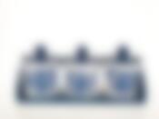 Банки для сыпучих продуктов, набор 3шт. "Орнамент" d=9,5см h=13см v=400мл (32*10,5*13,5см (на деревянной подставке)) (подарочная упаковка)