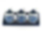 Банки для сыпучих продуктов, набор 3шт. + ложки "Орнамент" 