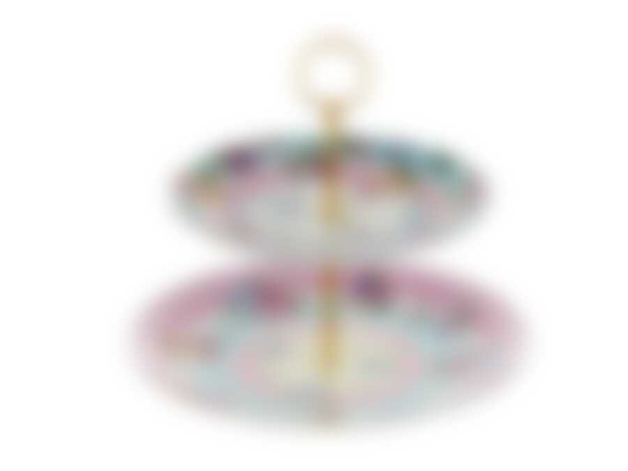 Блюдо для фруктов (2уровня) "Версаль" d=25,5/20см h=24см (фарфор) (подарочная упаковка)