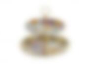 Блюдо для фруктов (2уровня) "Ирис" d=25,5/20см h=24см (фарфор) (подарочная упаковка)