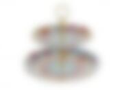 Блюдо для фруктов (2уровня) "Разноцветные тюльпаны" d=25,5/20см h=24см (фарфор) (подарочная упаковка)