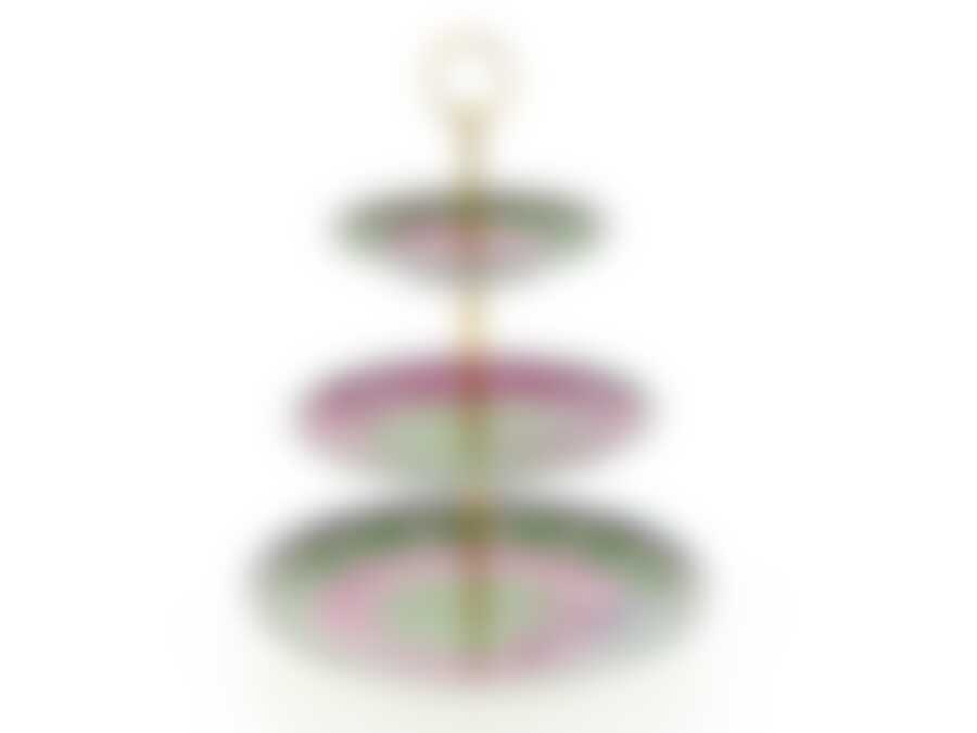 Блюдо для фруктов (3уровня) "Кошки" d=25,5/20/15см h=34см (фарфор) (подарочная упаковка)