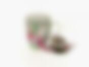 Кружка фарфоровая с ситечком для заварки и подставкой под чайный пакетик "Кошки" v=341мл (костяной фарфор, металл) (блистер)