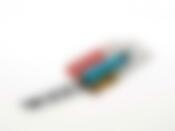 Нож для нарезания сыра 4,5*26*2,5см (силикон, пластик, нержавеющая сталь с неприлипающим покрытием) (упаковка с хедером+упаковочный пакет)