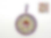 Подставка под горячее "Анютины глазки" d=16/17см h=1см (фарфор) (подарочная упаковка)