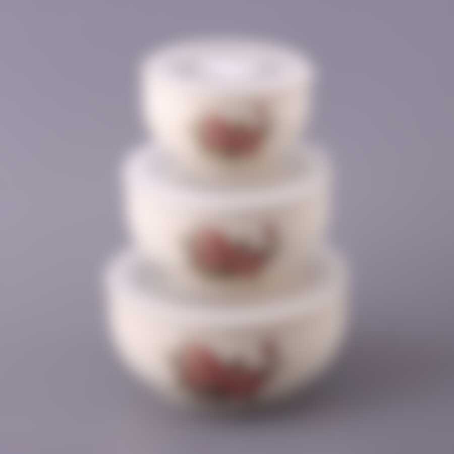 Набор блюд для заливного из 3 шт. "КОРЕЙСКАЯ РОЗА" 750/500/250 мл.