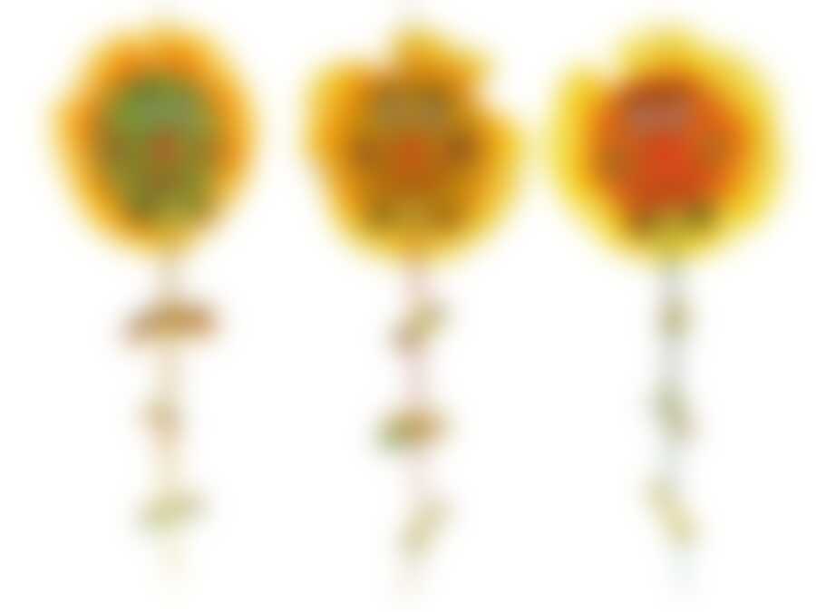 Украшение декоративное для сада "Пугало" d=25/38см l=95см (3вида) (min9) (хлопковая ткань, бамбук, поролон, пластик, солома) (без подарочной упаковки)