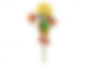 Украшение декоративное для сада (штекер садовый) "Пугало" 27*4,5*62см l=94см (хлопковая ткань, бамбук, бумага) (без подарочной упаковки)