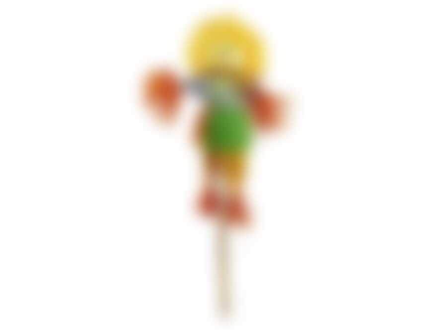 Украшение декоративное для сада (штекер садовый) "Пугало" 27*4,5*62см l=94см (хлопковая ткань, бамбук, бумага) (без подарочной упаковки)