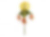 Украшение декоративное для сада (штекер садовый) "Пугало" 50*10*74см l=128см (хлопковая ткань, бамбук, бумага) (без подарочной упаковки)