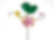 Фигура декоративная для сада (штекер садовый) "Бабочка" 35*3,5*100см (углеродистая сталь с антикоррозийным покрытием) (без подарочной упаковки)