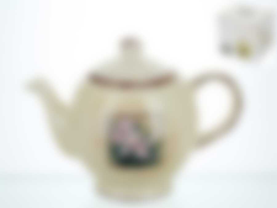 Чайник "Розовый ирис" d=13см h=16,5см v=1260мл (подарочная упаковка)