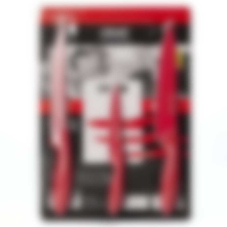 Набор ножей+пластиковая доска, 4 предмета(поварской 20 см,универсальный 20 см, для очистки 12,5 см)