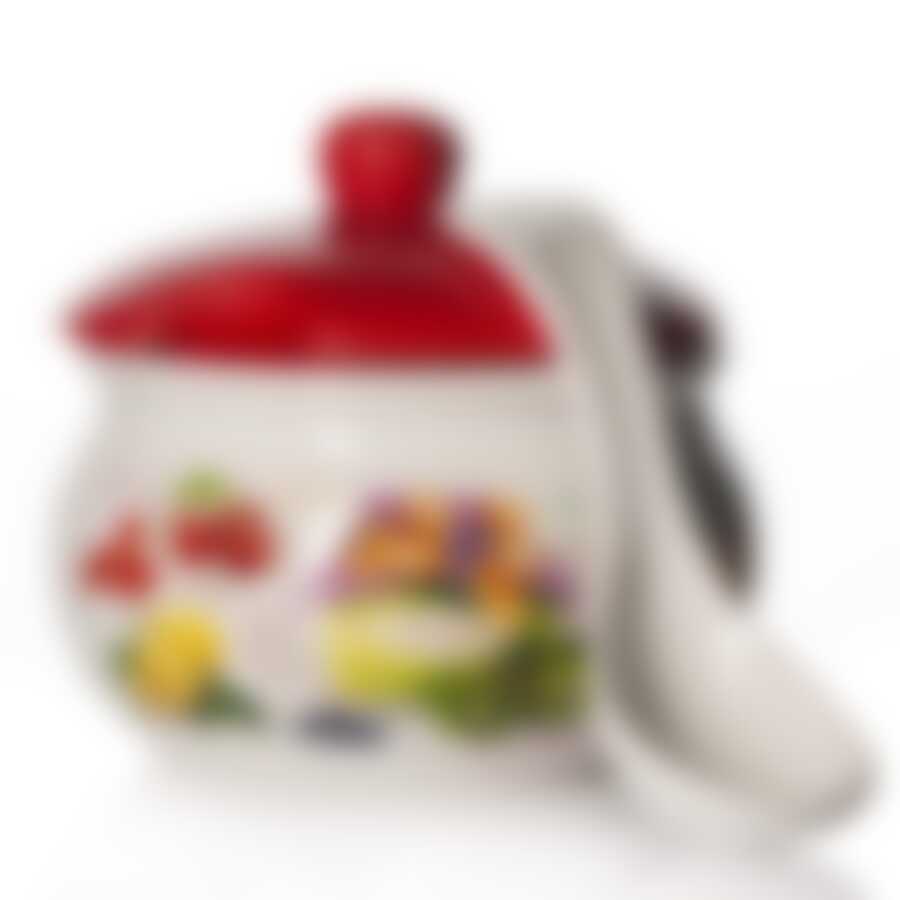 Сахарница с ложкой "Джем", диаметр 14 см, высота 13 см, объем 800 мл 