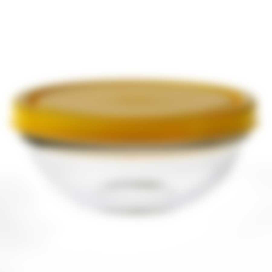 Набор салатников CHEF`S с желтой крышкой, 4 штуки, диаметр 120 мм