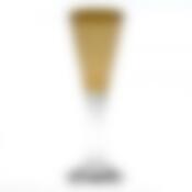 Набор фужеров, 3 штуки, объем 45 мл (цвет gold)