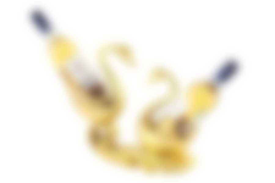 Подставка под бутылки "ПАРА ЛЕБЕДЕЙ" золотой высота=32 см.длина=36 см.ширина=14 см.