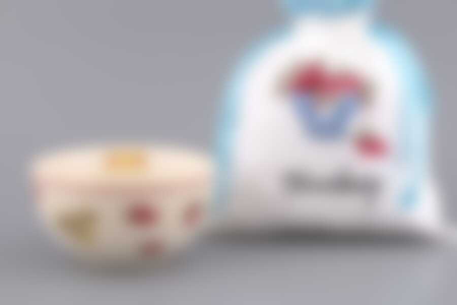 Салатник "КЛУБНИКА" диаметр=13 см.высота=6 см.