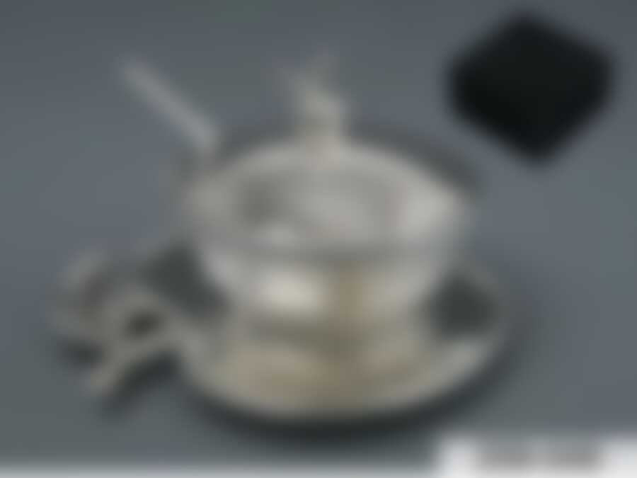 Сахарница на подставке с ложкой, серия: Яблоко, 50 мл, 258-048