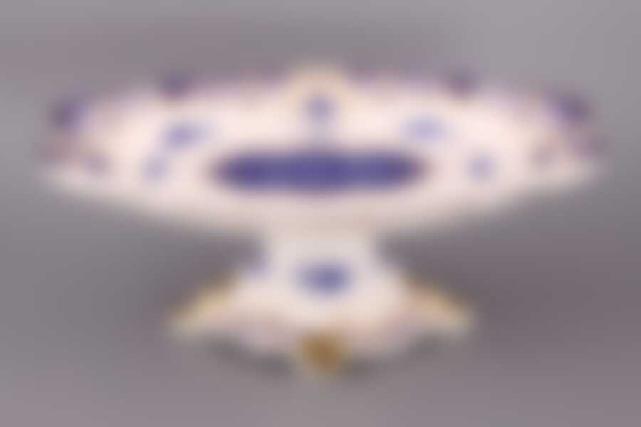 Фруктовница "СИНИЕ РОЗЫ" 33*22 см.высота=14 см.