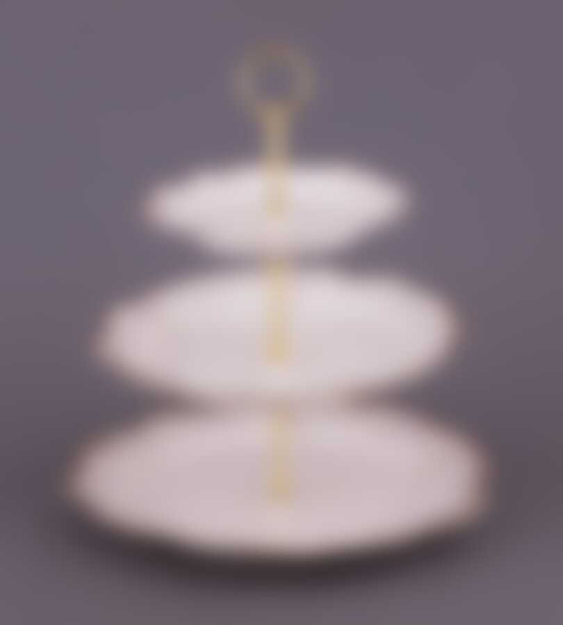 Фруктовница 3-х ярусная "ЦВЕТОЧНАЯ СИМФОНИЯ" диаметр=32/27/19 см