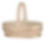 Корзинка овальная "КРЕТЕНС" бежевая глянец 34*20*28 см.