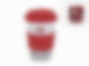 Термокружка с силиконовой крышкой "ФК Спартак Москва" v=310мл. (подарочная упаковка)