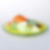 Декоративная композиция из 3 свечей ( киви,мандарин,виноград)