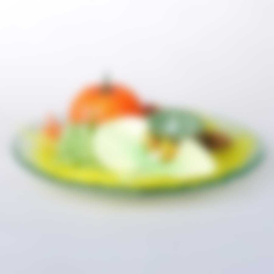 Декоративная композиция из 3 свечей ( киви,мандарин,виноград)