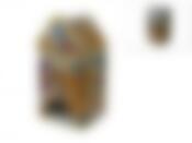 Банка для чайных пакетиков (диспенсер) "Ирис" 9*8*19см. (фарфор) (подарочная упаковка)