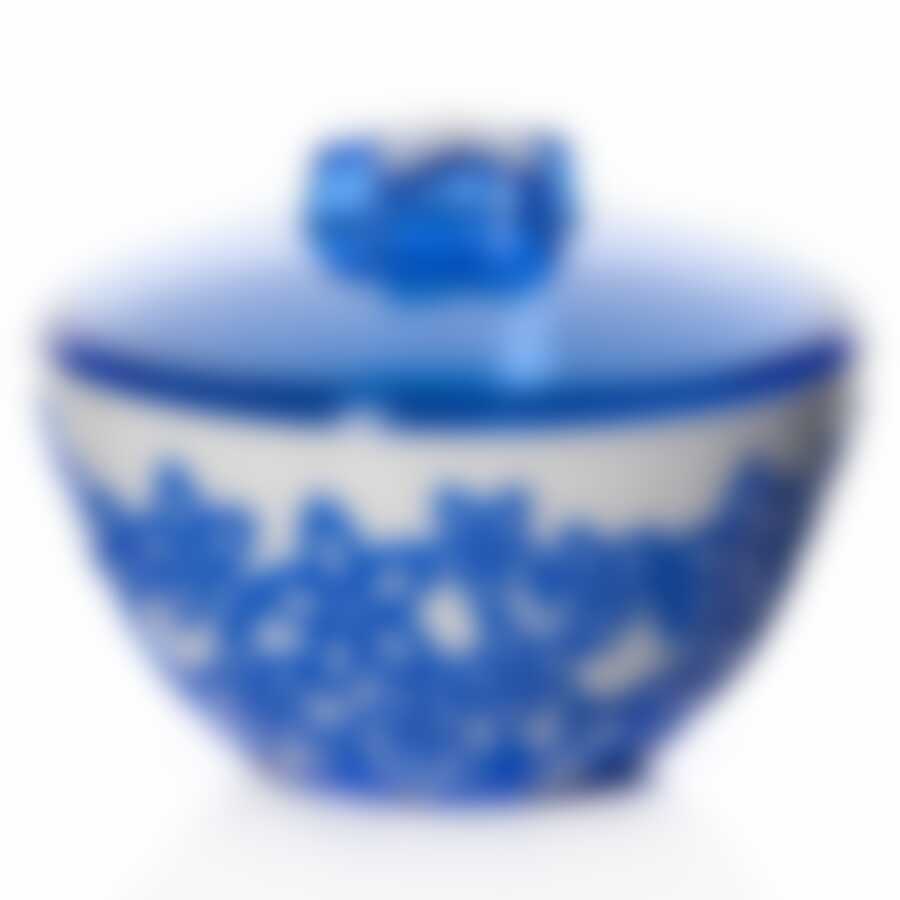 Сахарница с крышкой Виктория 0,5 л, высота 100 мм диаметр 125 мм (синяя)