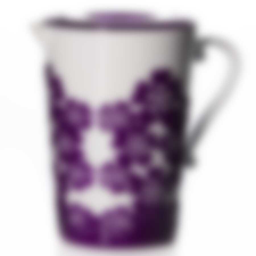 Кувшин с крышкой "Камелия" 2,2 л, высота 205 мм, диаметр 135 мм (фиолетовый)