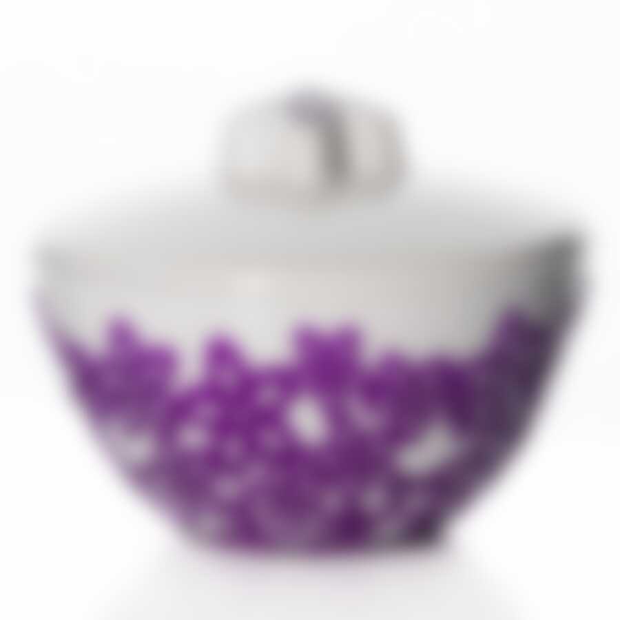 Сахарница с крышкой Виктория 0,5 л, в 100 мм д125 мм (фиолетовая)